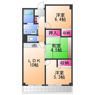 クリーンハイツ・助松【3階】の間取り