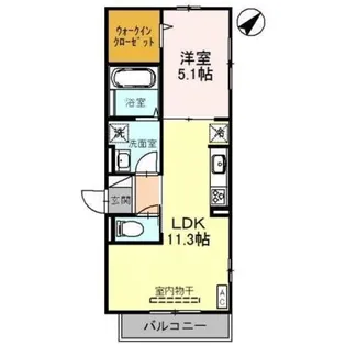 シェソワ フルール【2階】の間取り