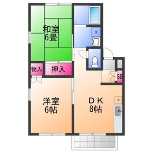 エステートピアイズミ【1階】の間取り