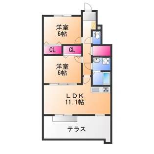 アーバン新家【1階】の間取り