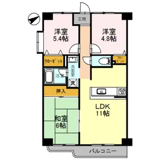 フェリーチェ和泉【6階】の間取り