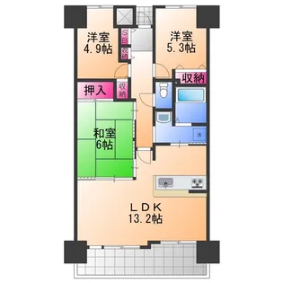 ルモン泉大津【4階】の間取り