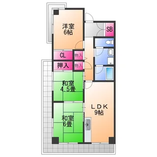 中谷MX−3【4階】の間取り