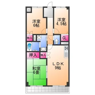 プローブ羽衣【1階】の間取り