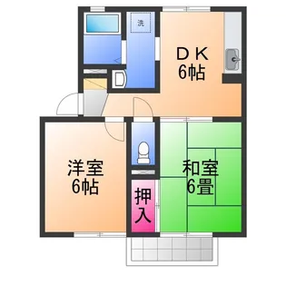 紙屋ハウス5番館E棟【2階】の間取り