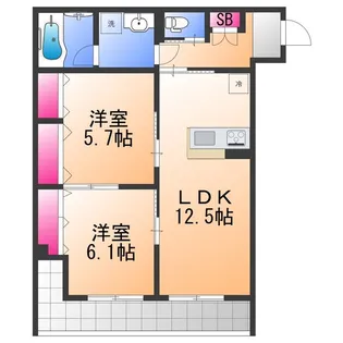 ユアメゾン加茂【1階】の間取り