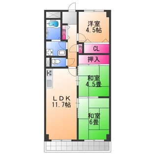 プローブ羽衣【3階】の間取り