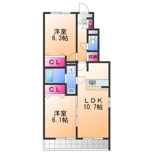 サージュヴィラ【1階】の間取り