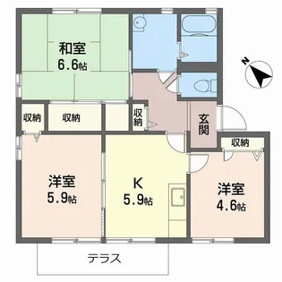 ラ メゾン プルミエB【1階】の間取り