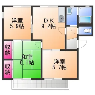 ガーデンタウン清水B棟【1階】の間取り