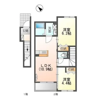 フリージア【2階】の間取り