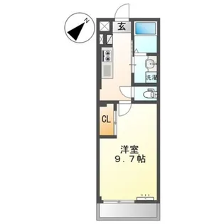 ジェンティー フルール【2階】の間取り