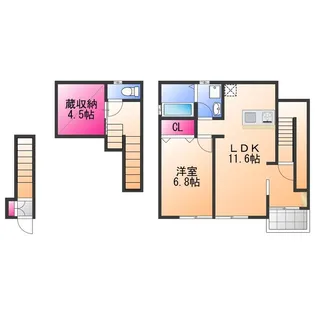 ベルリード二色【2階】の間取り
