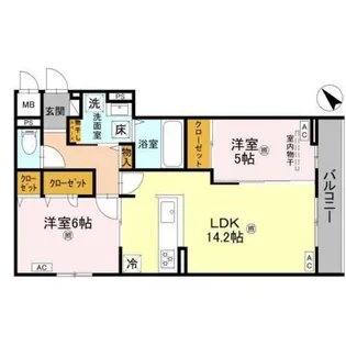 アルタメゾン東雲【1階】の間取り