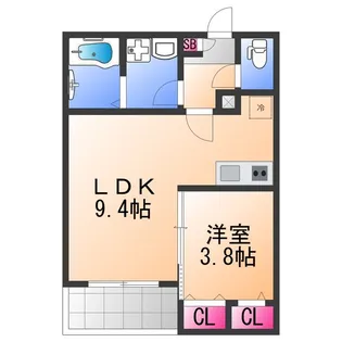 (仮称)ジーメゾン高石リュクス【3階】の間取り