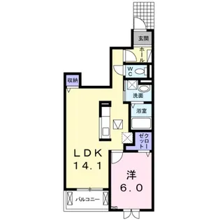 アフタヌーンベル【1階】の間取り