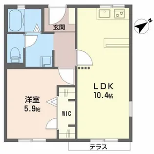 メゾンアヅマ【1階】の間取り