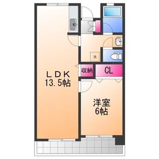 佐野湊団地1号棟【5階】の間取り