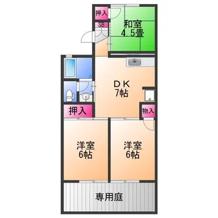 エミネントセジュール A棟【1階】の間取り