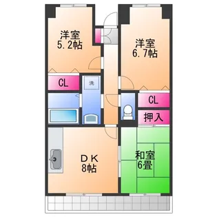 ヴィラセントラルパーク【3階】の間取り