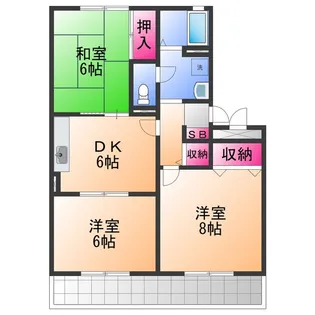 フォーエバーハイツ【2階】の間取り