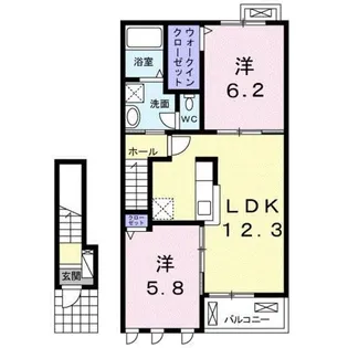 カクタス【2階】の間取り