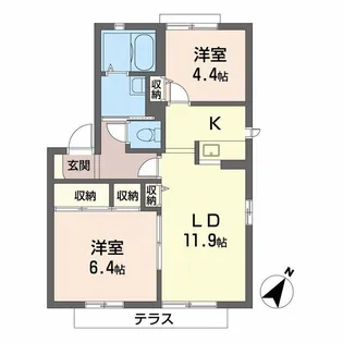 大町ガーデンライフE棟【1階】の間取り