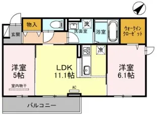 ベル エトワール J【3階】の間取り