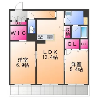 カーサ エクラシエ【3階】の間取り