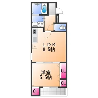 フジパレス高石駅南Ⅱ番館【3階】の間取り