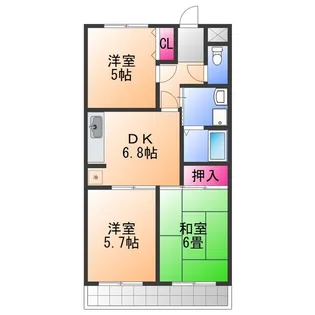 プリモディーネ高石【1階】の間取り