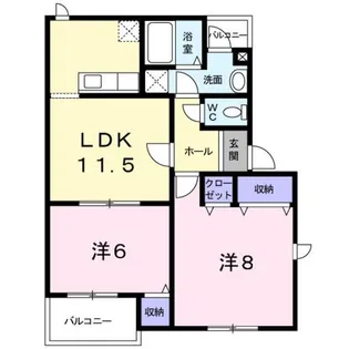 オニオンハイツ【2階】の間取り
