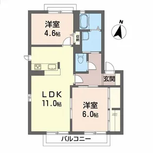 グリーン オアシスG棟【1階】の間取り