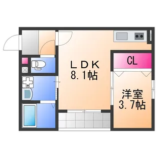 ALEGRIA泉佐野鶴原North【1階】の間取り