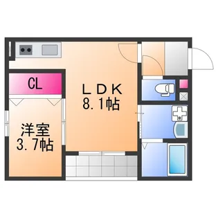 ALEGRIA泉佐野鶴原North【3階】の間取り