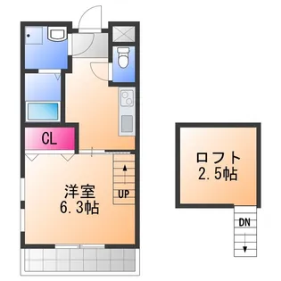万町ハイツ【2階】の間取り