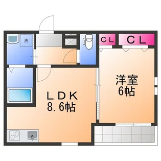 フジパレス岸和田駅前Ⅰ番館【2階】の間取り