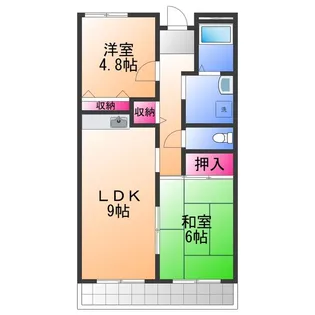 ジョイフル久米田【4階】の間取り