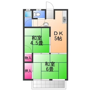 オリーブ羽倉崎【2階】の間取り