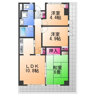 サバービア岸和田【7階】の間取り