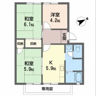 ジョイフルハイツ【1階】の間取り