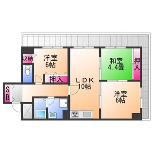 オリーブ中庄【2階】の間取り