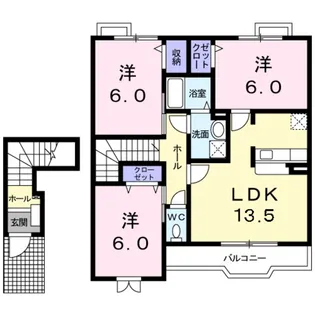 カレントⅡ【2階】の間取り