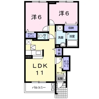 さくら B棟【1階】の間取り