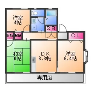 リヴェルテ1【1階】の間取り
