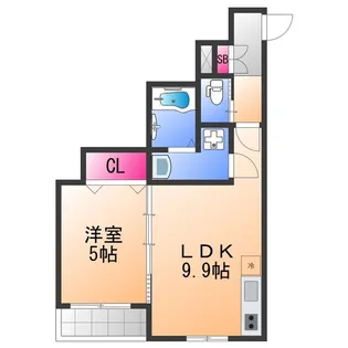 Alivio泉佐野【3階】の間取り