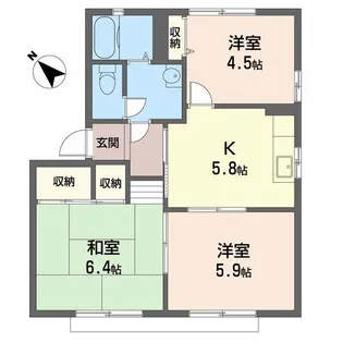 オリーブ ハイツA棟【1階】の間取り