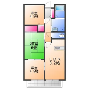 グランビューM【2階】の間取り