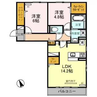 ひまわり【2階】の間取り