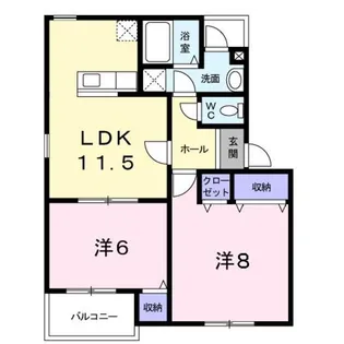 オニオンハイツ【2階】の間取り